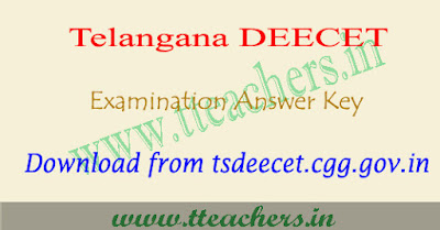 TS Deecet answer key 2018, Telangana Dietcet key 2018