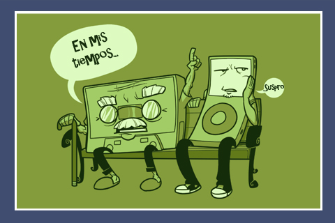 Cassette & ipod platicando