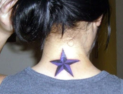 CHEST TATTOOS for girls chest star tattoos Behind the ear back of neck