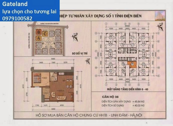 Thiết kế căn hộ chung cư HH1B Linh Đàm căn 04