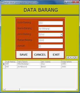 Cara Koneksi database Office Access ke Visual Basic 6.0 