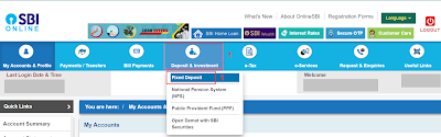 Close RD Account SBI Online Banking