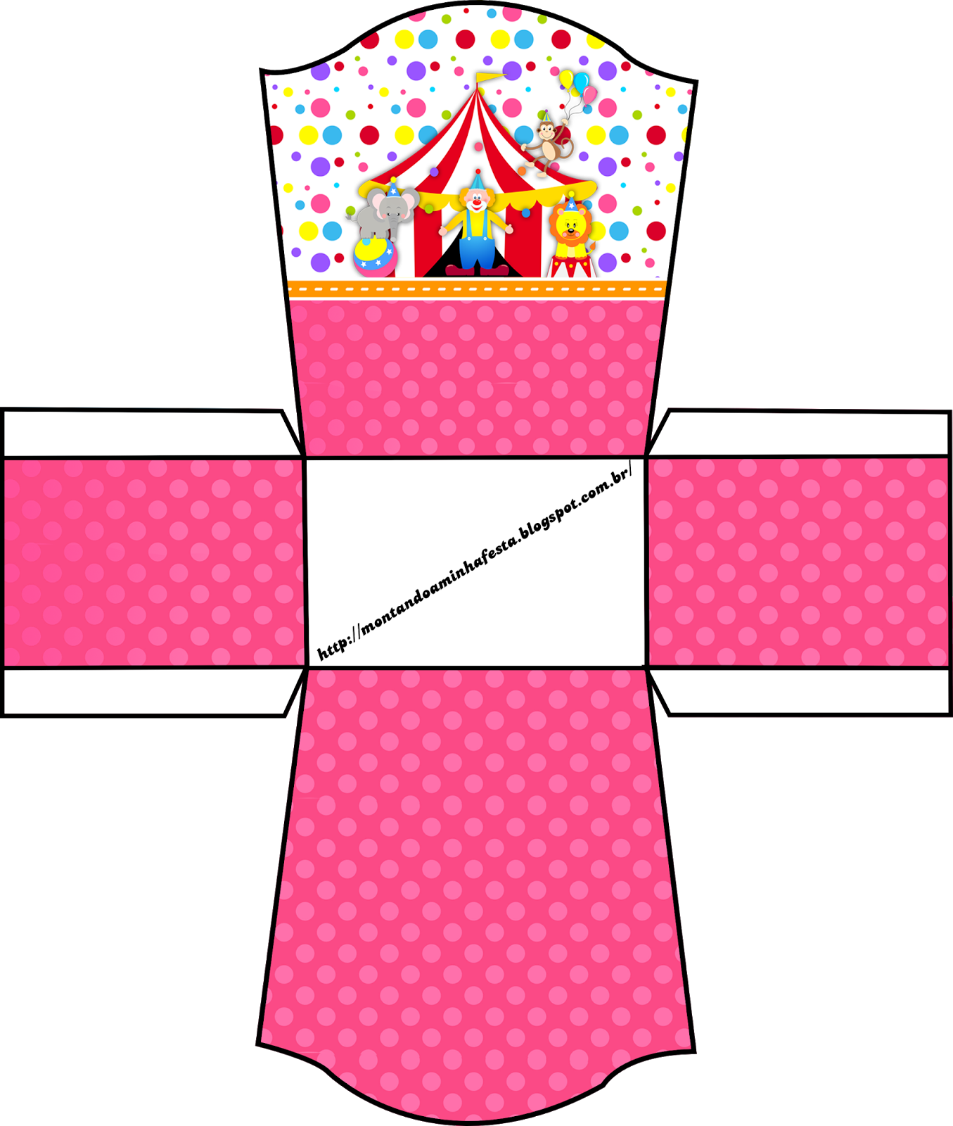 The Circus for Girls Free Printable Party Boxes.