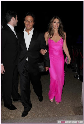 Liz Hurley Beautifulll in Pink Dress