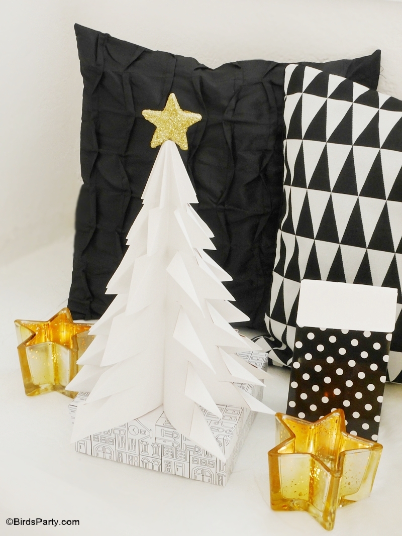 Table de Noël DIY en Noir et Doré