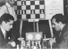 Partida Terrazas - Ros en el IV Torneo Internacional de Ajedrez de Sabadell 1945