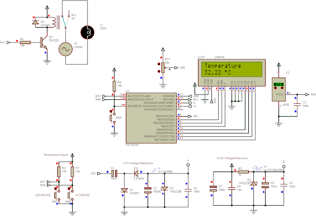 Making a temperature controller with LM35 and PIC16F88