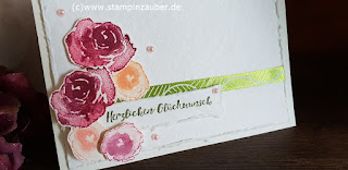 Karte mit den Eisblüten von Stampin Up