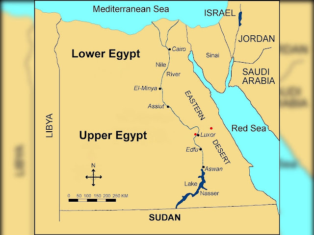Upper And Lower Egypt Map