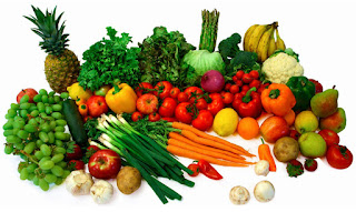 The benefits of vegetables and fruits for health based on the color