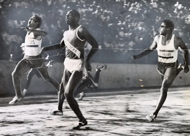 Nimes durante a primeira vez que baixou a marca de 10s nos 100m
