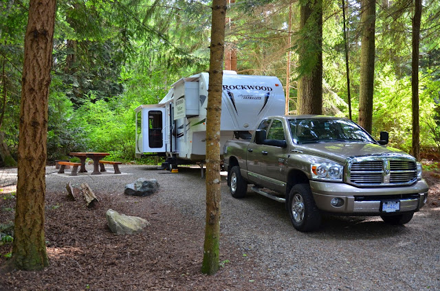 Camping in Rathtrevor Provincial Park, BC. Canada