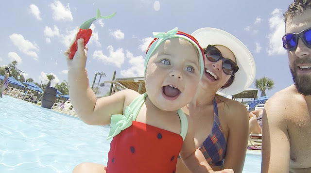 Amy West and family have fun at Adventure Landing's waterpark 
