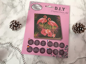 pink flamingo crystal card making set