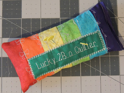 rainbow pincushion decorative stitches QUILTsocial