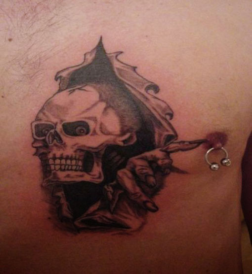 Creepy skull mexican tattoo designs What makes it less fear provoking is 