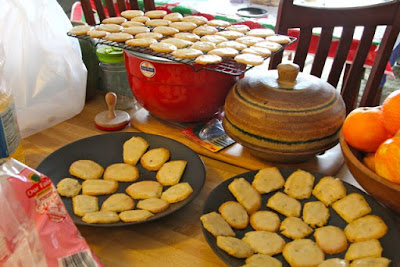 plates of frosted cookies