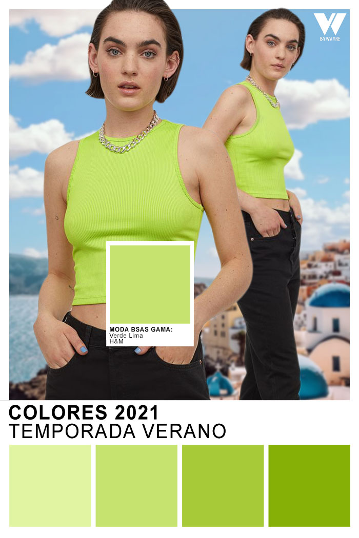 Moda verano 2021 Colores 2021 Verano Verde Limon