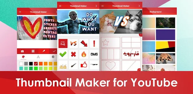 قم بتنزيل Thumbnail Maker for YT Videos VIP 2.2.6 - تطبيق لعمل صور مصغرة لـ YouTube لنظام الاندرويد