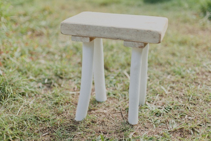 simple wooden stool