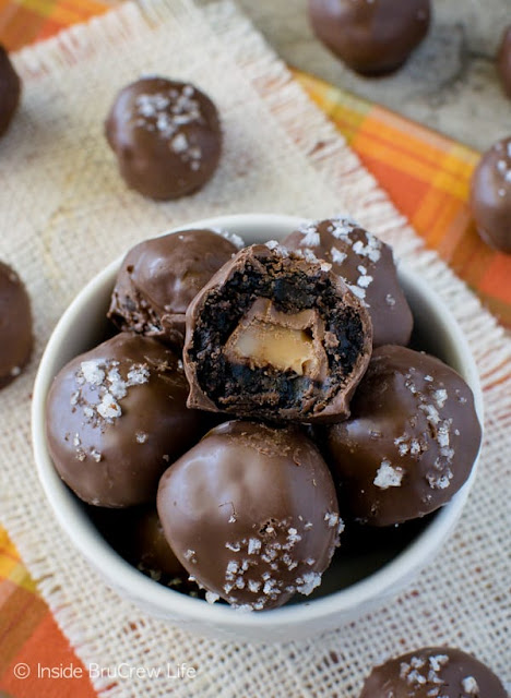 Salted Caramel Brownie Bites