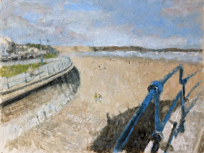 The Coble Landing, Filey 12x9" Landscape Oil Painting