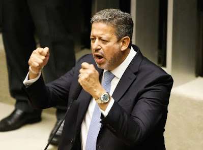 Deputado Arthur Lira, candidato a presidente da Câmara dos Deputados, no plenário durante a sessão. Sergio Lima 01Fev.2021