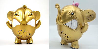 Charlie the Angry Elephant Gold Rush Edition Vinyl Figure by AngelOnce x UVD Toys