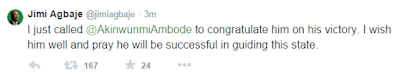 Like GEJ! Jimi Agbaje Concedes Defeats, Calls Ambode to Congratulate Him