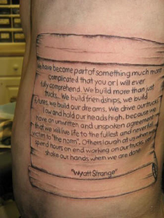 quote tattoos for ribs. quote tattoos on ribs for