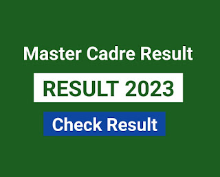 Master Cadre Recruitment - Master Cadre Result