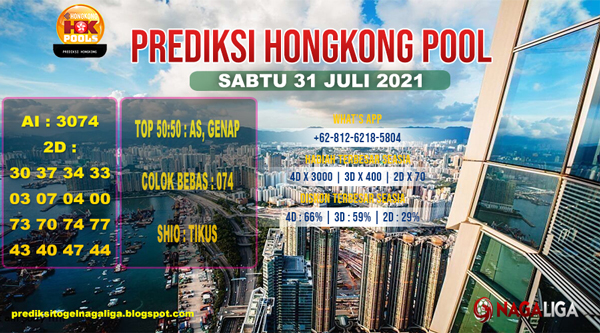 PREDIKSI HONGKONG   SABTU 31 JULI 2021