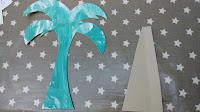 dessin palmier à imprimer palmier turquoise palmier à la peinture  DIY palmier palmier en carton activités peinture enfant dessin palmier gabarit palmier palmier enfant 2 ans