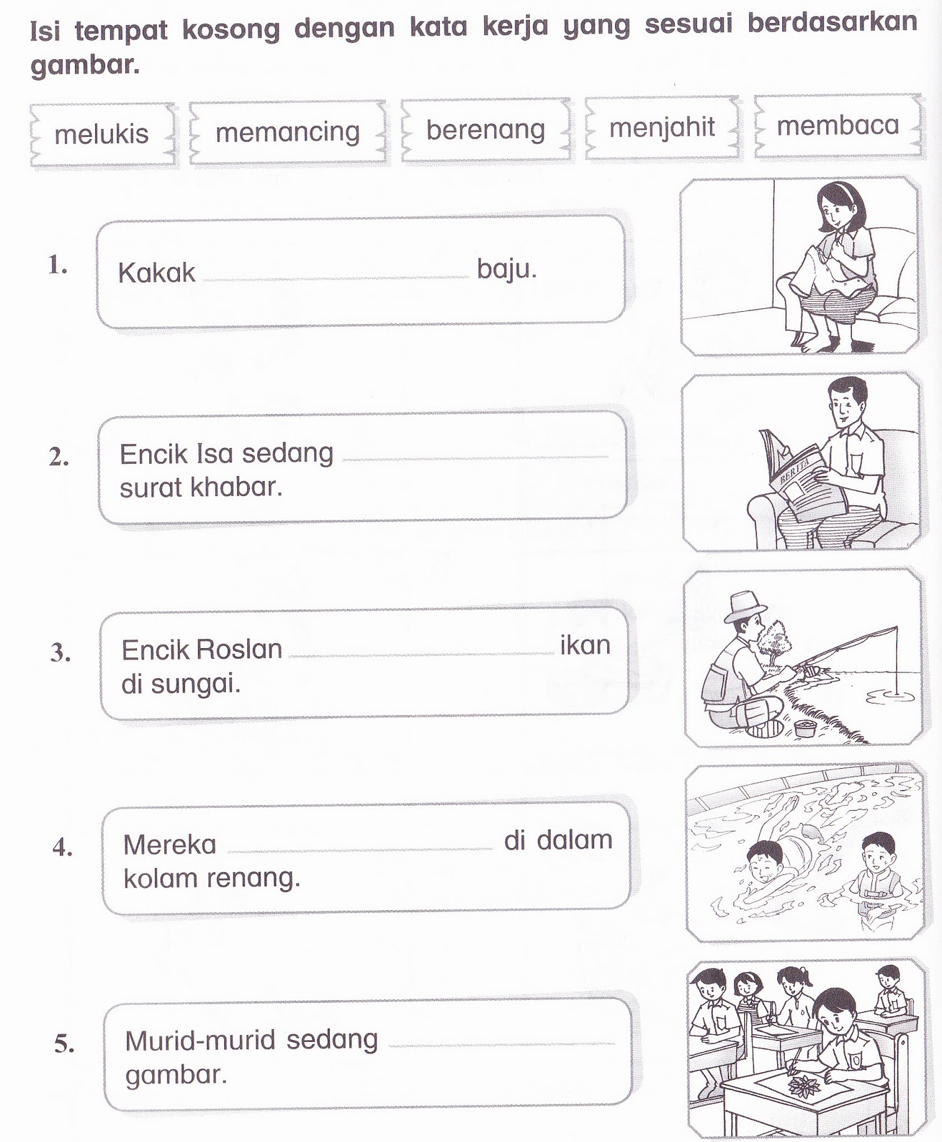 KSSR Bahasa Malaysia Tahun  1  Latihan 2 