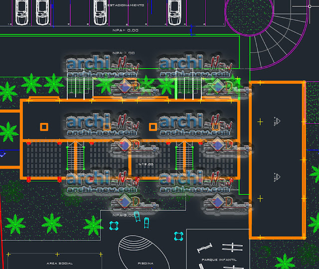 Hotel hoyo 17 suites freecad Dwg  