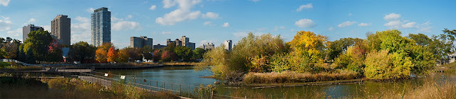 Chicago illinois, lincoln park in fall. 