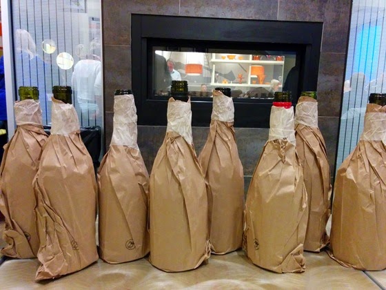 Bottles covered and randomly ordered so that even pourers remained in the dark.