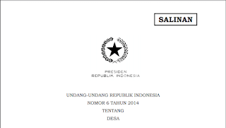 Undang-Undang Republik Indonesia Nomor 6 Tahun 2014 Tentang Desa