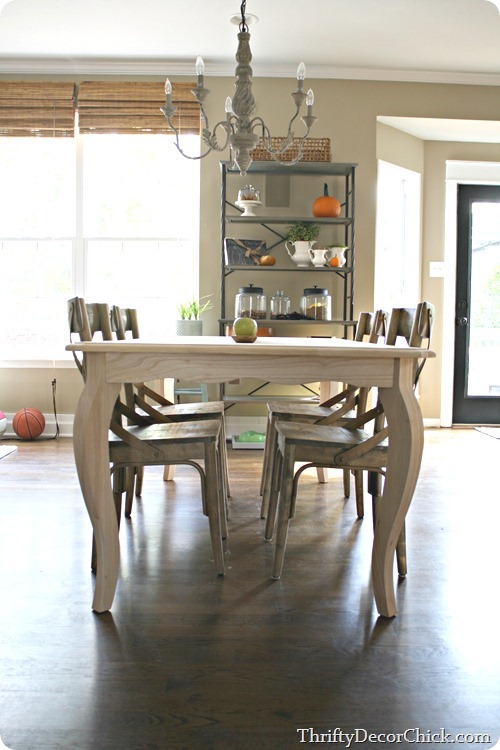 unfinished kitchen table