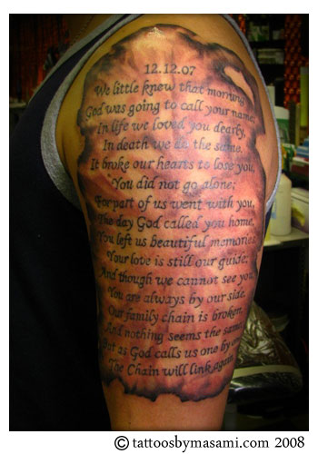 Lettering poem prayer tattoo at 204 PM 0 comments 