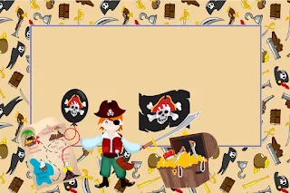 Pirate Boy Free Printable Invitations, Labels or Cards.