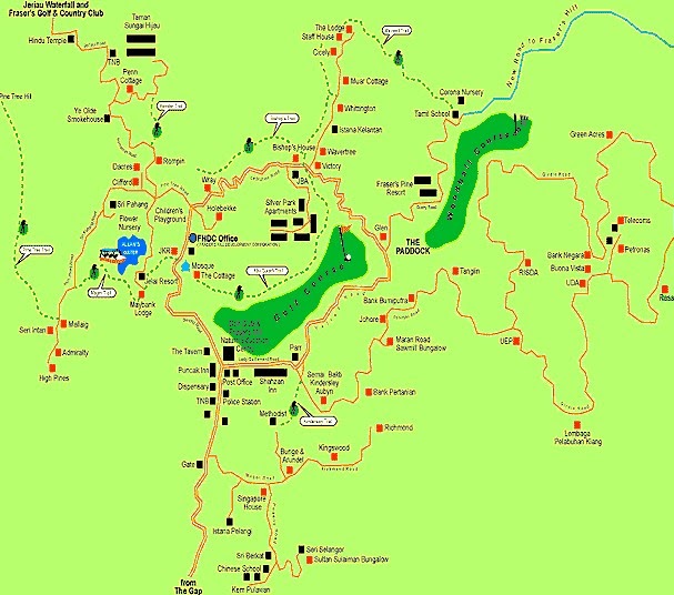 Malaysia Maps Library: Map of Fraser Hill