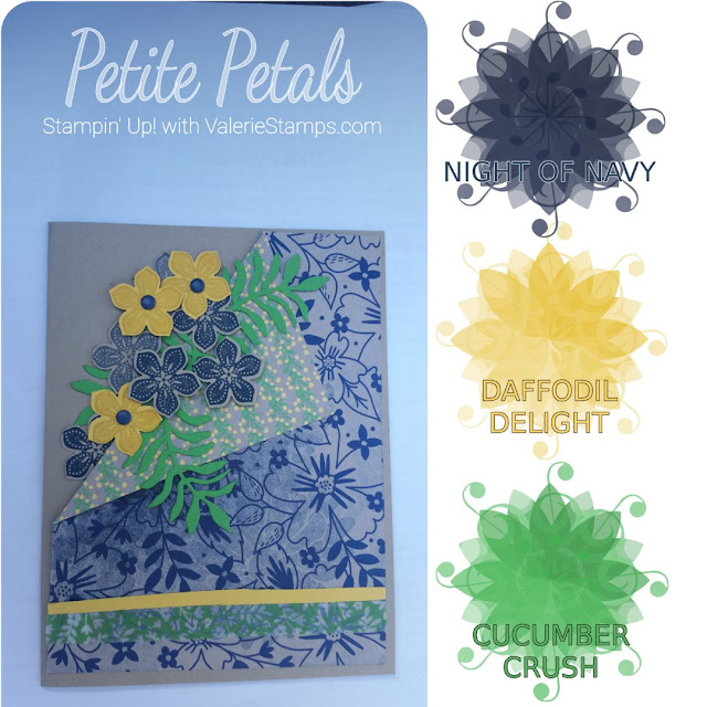 Valerie Stamps Stampin Up petite petals color story dsp
