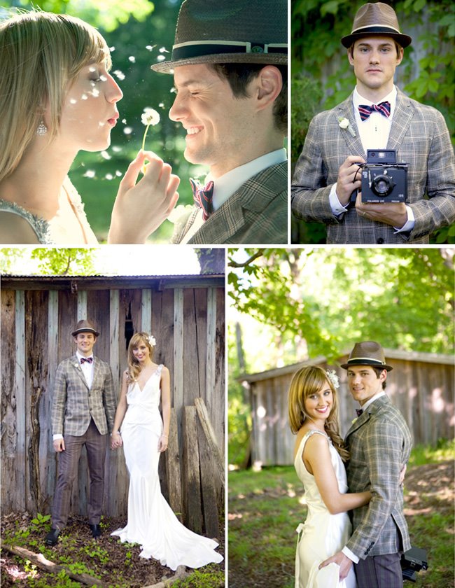 vintage groom attire a wedding with horses