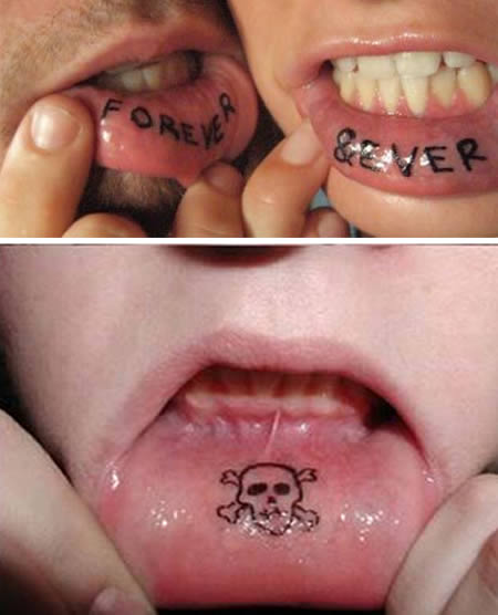 lip tattoos for girls