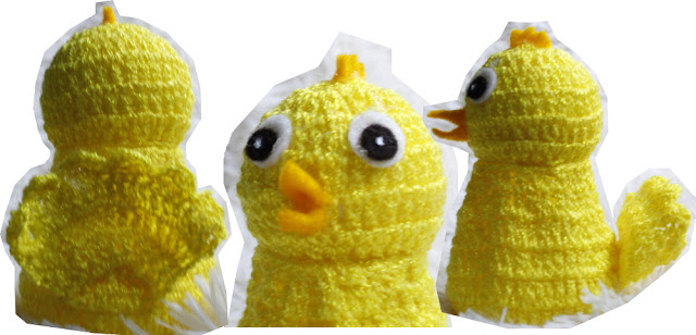 Salero de pollito a crochet