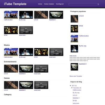 iTube Blogger Template