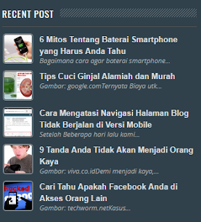 Cara Membuat Recent Post Keren dengan Efek Slide Show