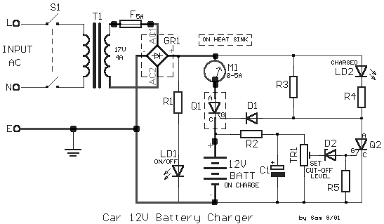 12V Battery Charger Circuit Diagram for Car