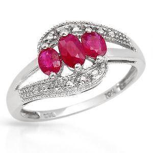 Nhẫn đá Ruby và Kim cương